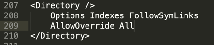 FollowSymLinks and AllowOverride All in MAMP's httpd.conf