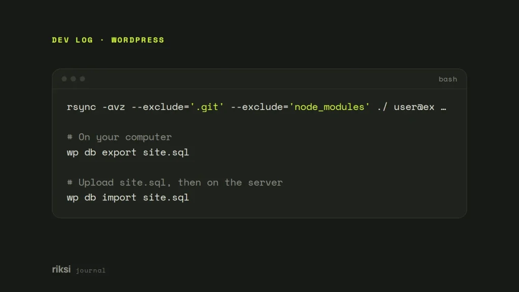Bash code example from this post