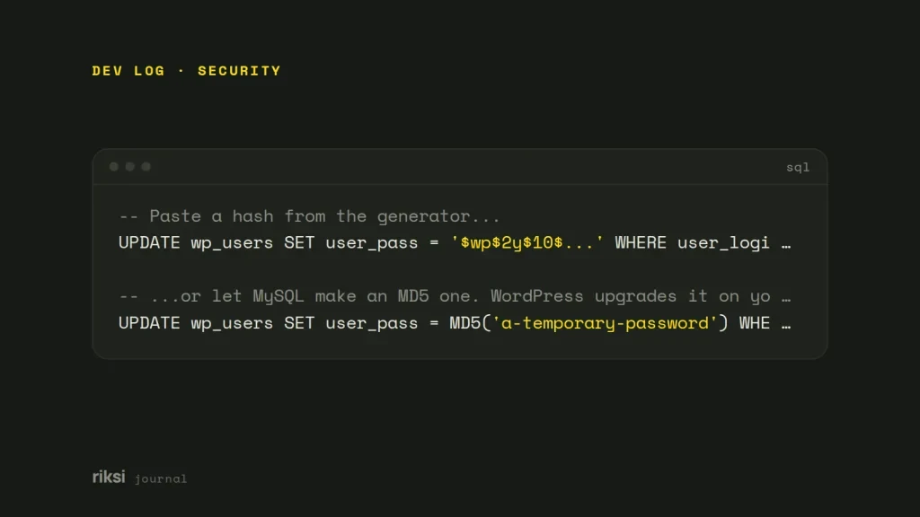 SQL code example from this post