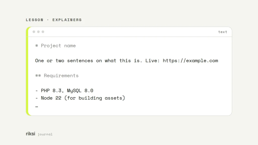The start of a README.md template
