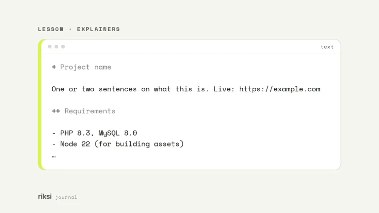 The start of a README.md template