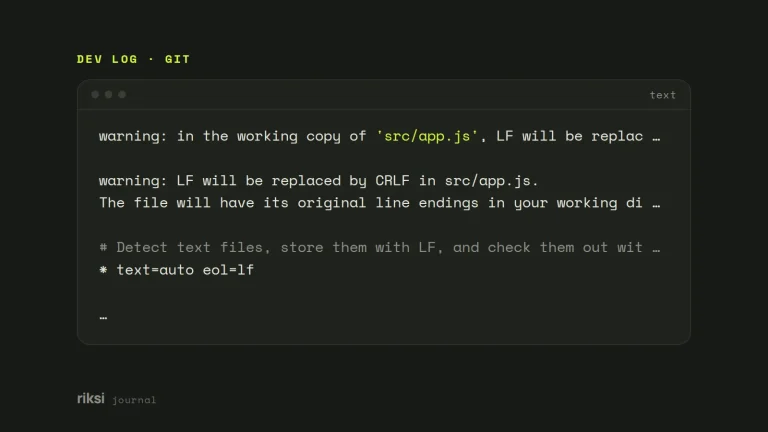 Git's warning that LF will be replaced by CRLF