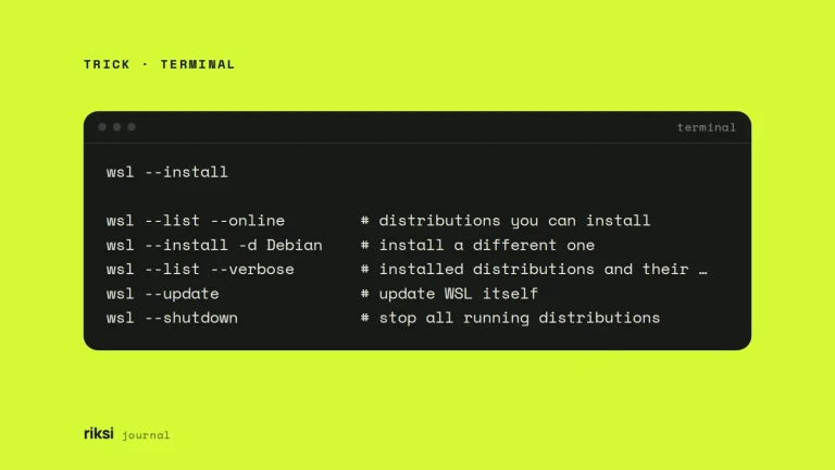 Terminal showing wsl --install