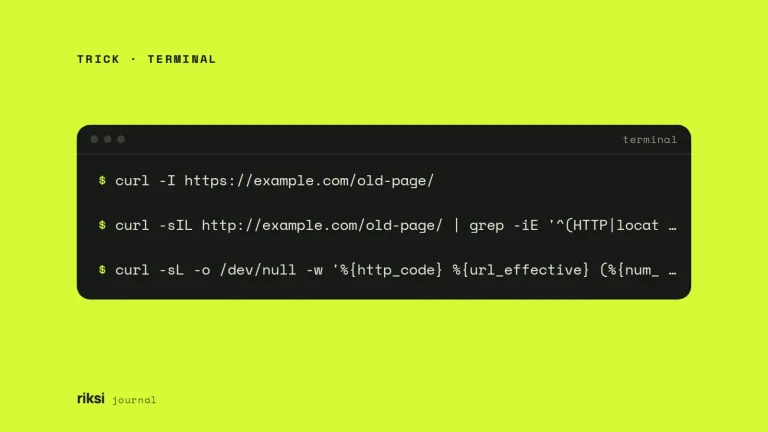 Terminal showing curl -I https://example.com/old-page/