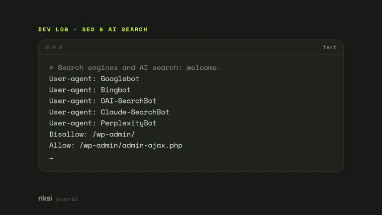 A robots.txt example for search and AI crawlers