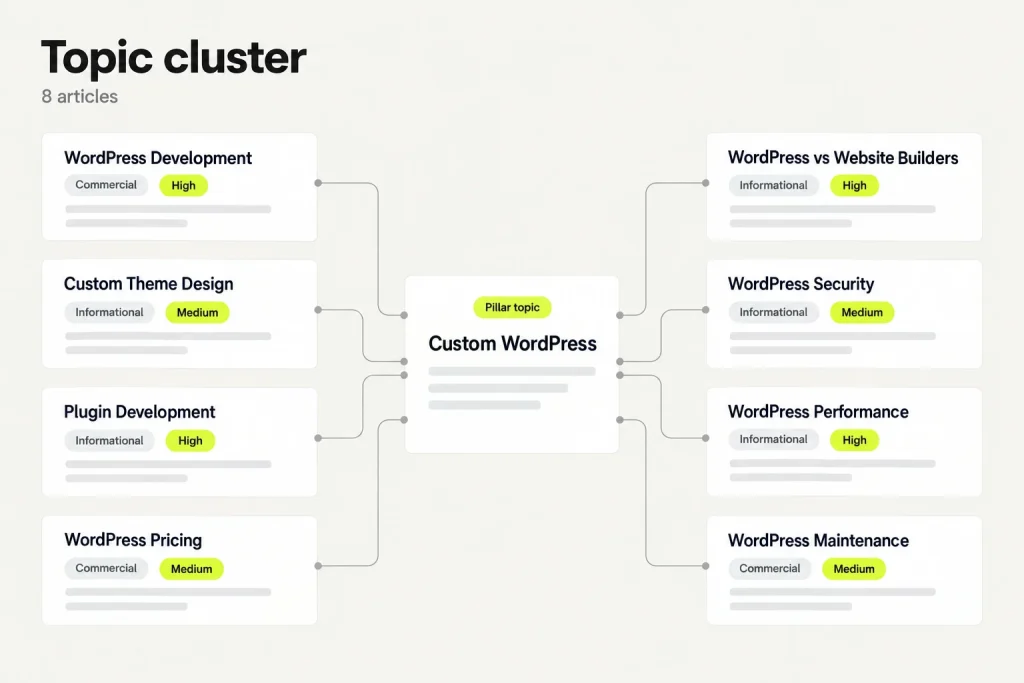 Topics planned around what people search for