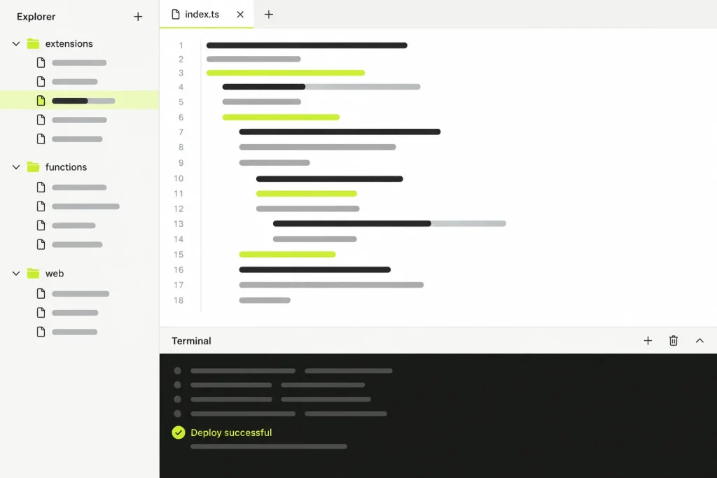 Shopify extensions kept as code
