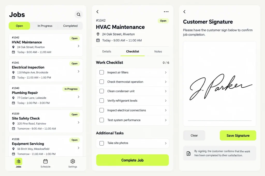 A web app working on a phone